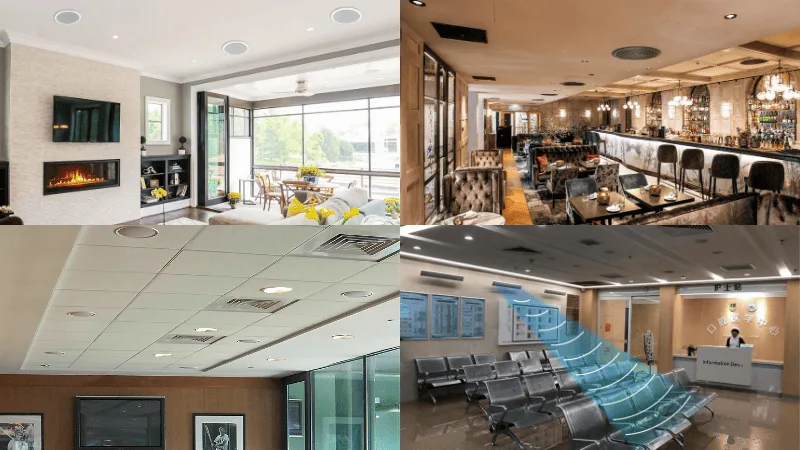 Loa âm trần được lắp đặt ở mọi nơi Loa âm trần được lắp đặt ở mọi nơi