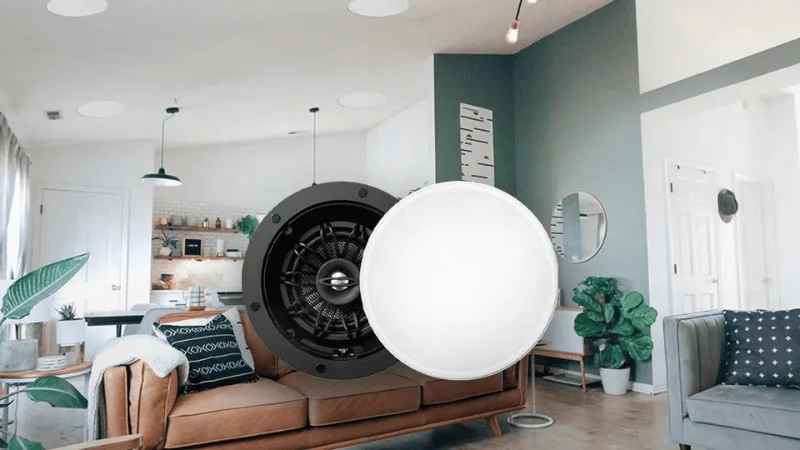 Loa âm trần là dòng loa dạng tròn, được lắp chìm lên trần nhà Loa âm trần là dòng loa dạng tròn, được lắp chìm lên trần nhà