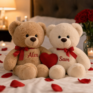 personalized teddy bear for couples