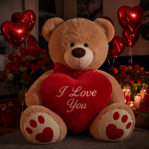 giant teddy bear for Valentine's Day